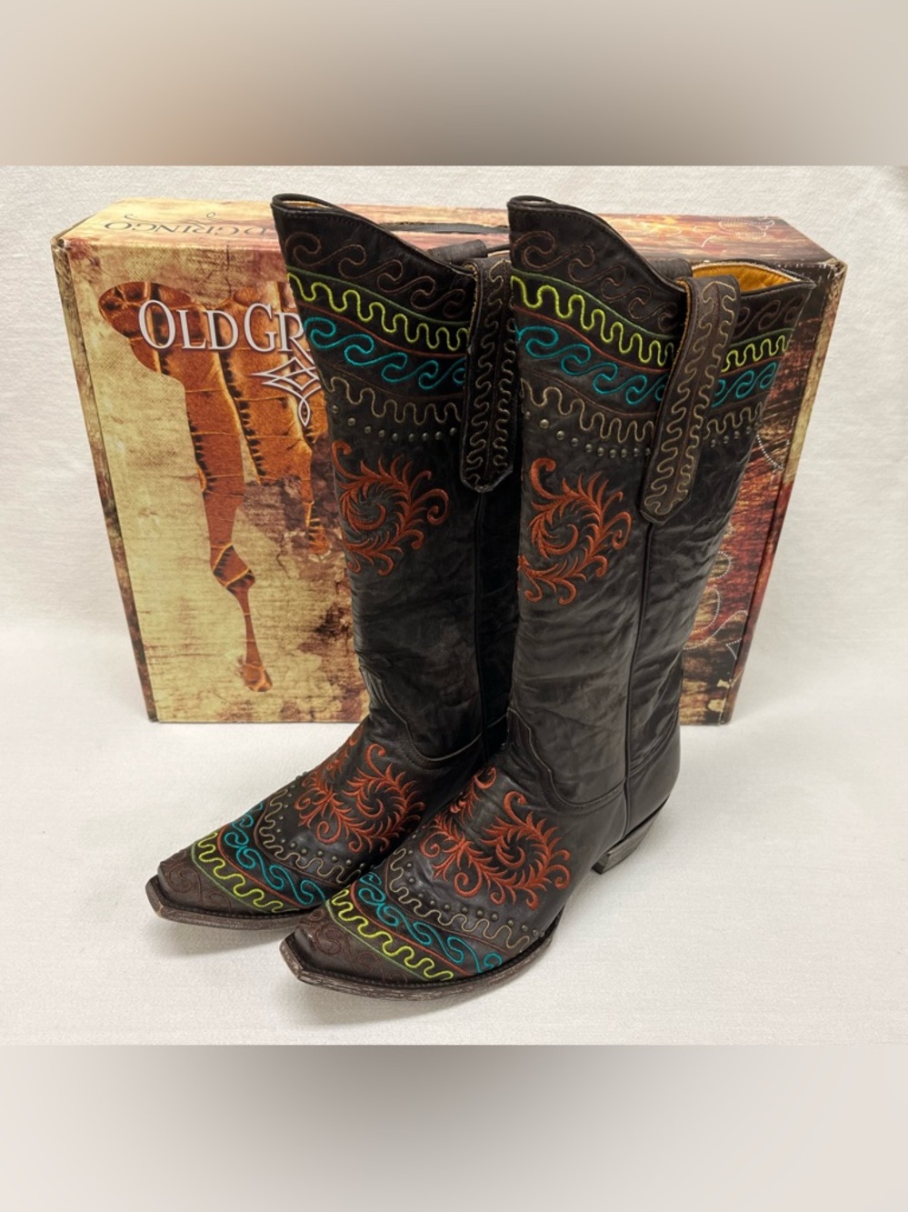 OLD GRINGO Zarape Chocolate Womens Boots 8.5